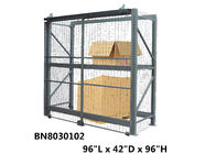 Inventory Shrinkage Pallet Rack Security Enclosure 96*42*96 Inch Grey Color supplier