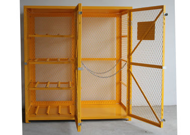 6 Feet Two Door Outdoor Propane Storage Cage , Gas Cylinder Storage Box Anticorrosive supplier