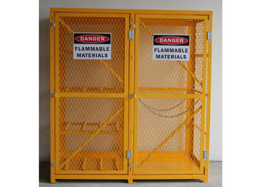 Vented Gas  Cylinder Storage Cabinets 8 Horizontal 9 Vertical 5 Shelves Yellow Color supplier