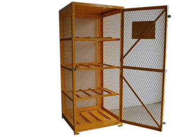 Extra 72” Lockable Gas Bottle Storage Cabinet , Propane Tank Storage Cage 4 Shelves supplier