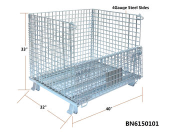 40x32x33 Inch Collapsible Metal Storage Containers , Industrial Collapsible Containers supplier