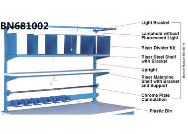 High Load Capacity Industrial Work Benches Metal Work Table For Lab Research 4" H 72" W supplier