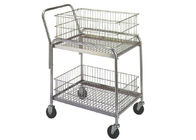 33&quot;L X 20&quot;W X 37-1/2&quot; Rolling Mail Cart 200 Lb Load Capacity Removable Baskets supplier
