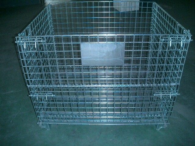 2000 Pounds Collapsible Wire Container Steel Mesh Storage Bins 40x 32x 33 Inch supplier