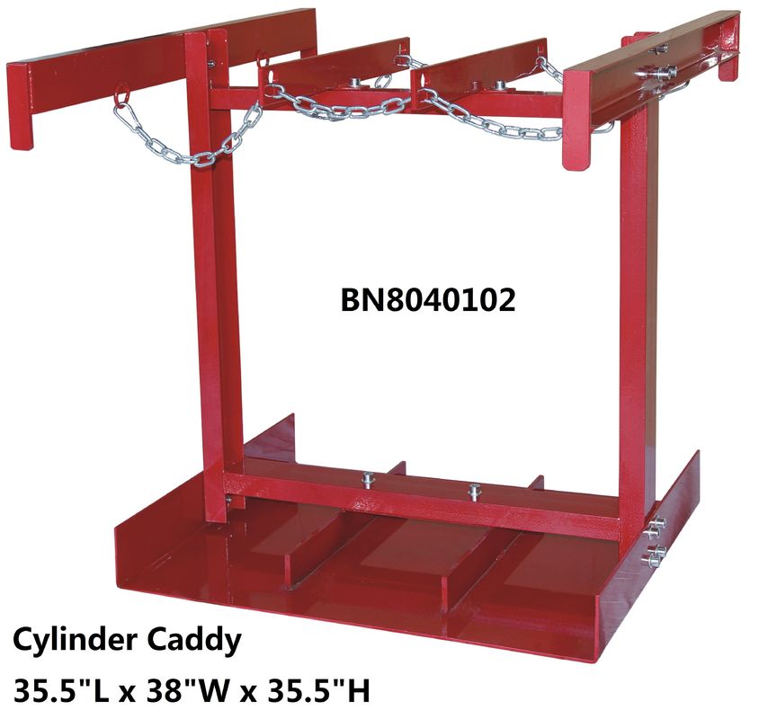 Steel Compressed Gas Cylinder Stands , Gas Tank Storage Rack 7 To 9.5" Diameter supplier