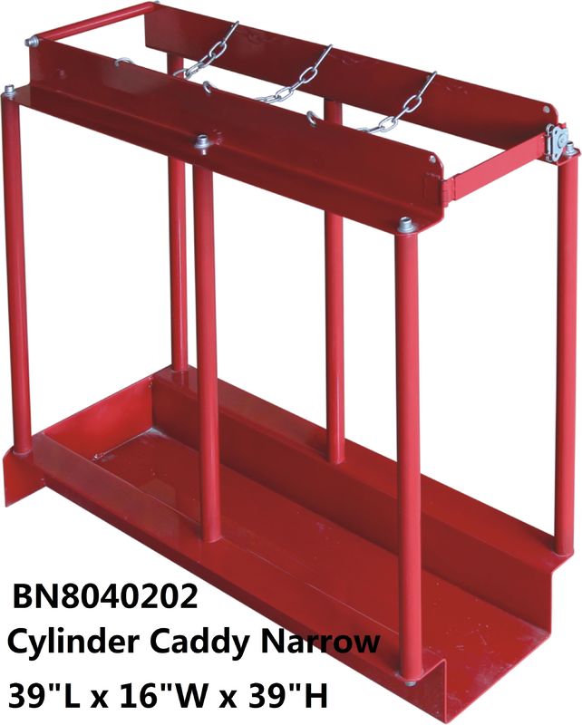 Red In Line Gas Cylinders Caddy Full Steel Structure 39 *16 *39 Inch supplier