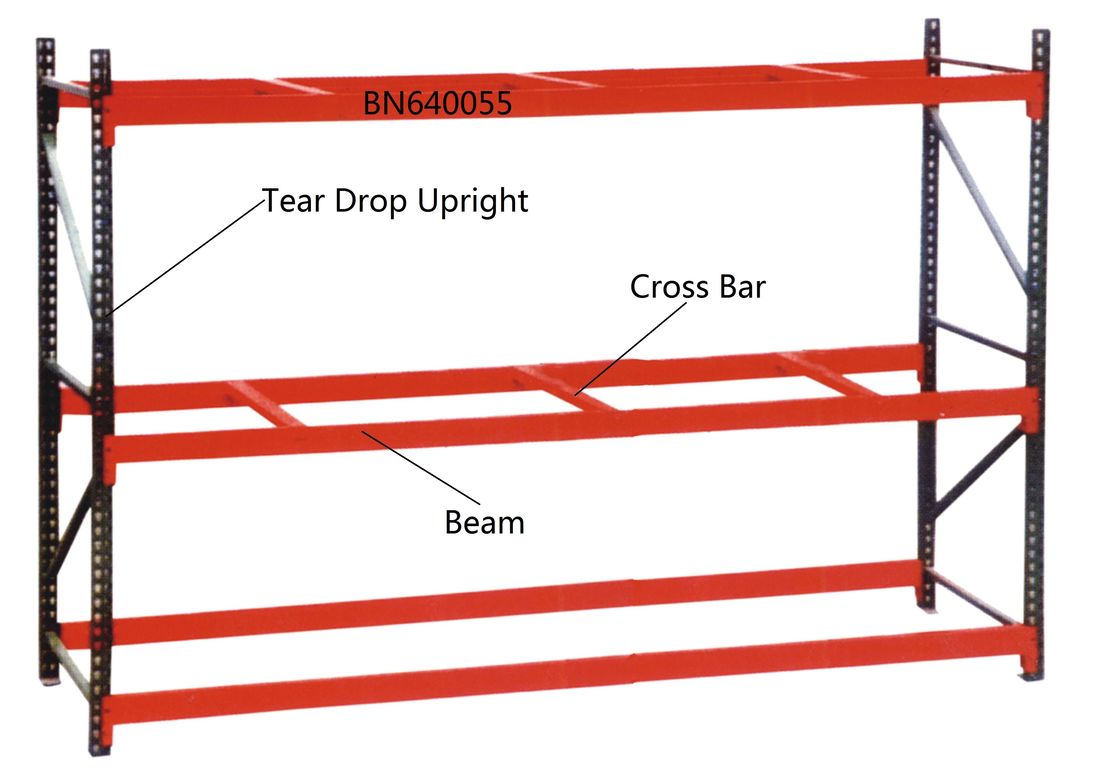 Extra Wider Heavy Duty Steel Pallet Racks , Industrial Warehouse Storage Racks supplier