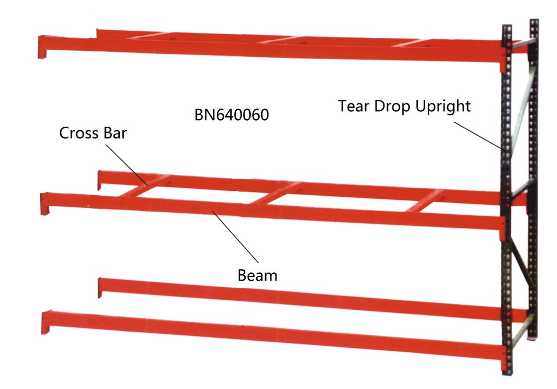 Full Welded Teardrop Pallet Rack Storage Shelves For Warehouse 120 *144 Inch supplier