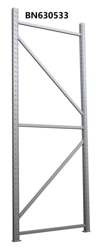 Super Wide Steel Freestanding Shelving Unit , 36 * 96 Inch Pallet Rack Upright Frame supplier