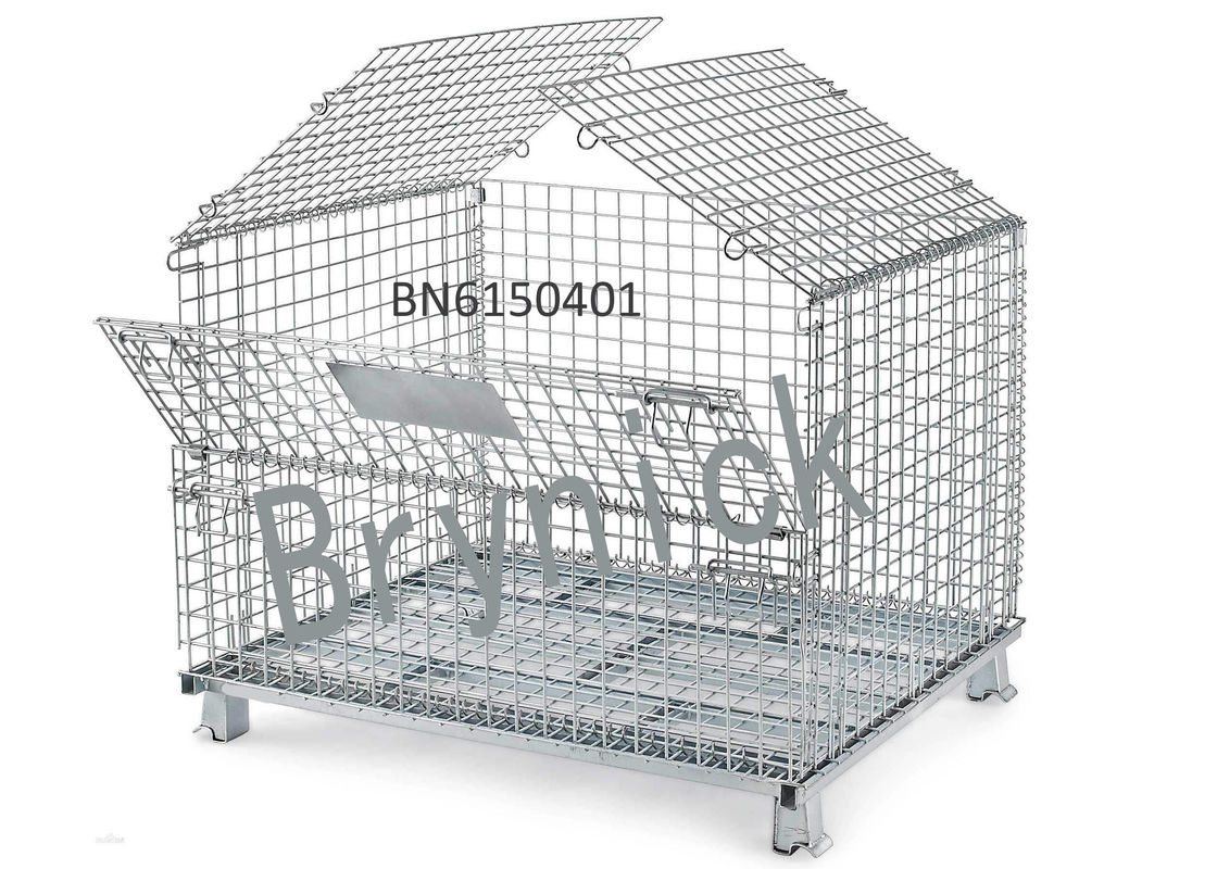 BN6150107 Industrial Wire Containers , Folding Wire Mesh Container 32 X 24 Inch supplier