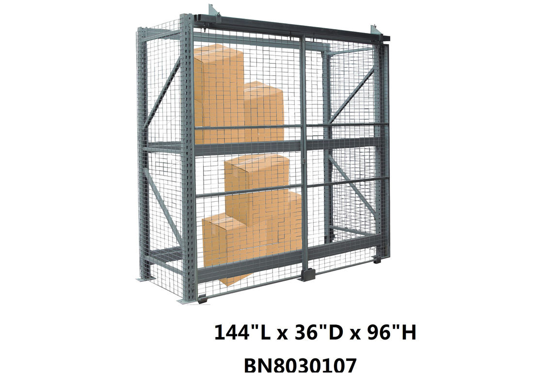 Visible / Ventilated Wire Mesh Pallet Cages , 8 Gauge Wire Shelving Security Cage supplier