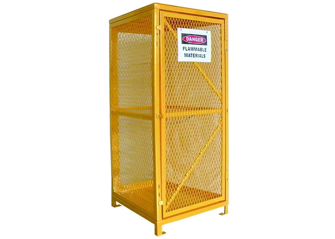 Manual Single Door Oxygen Cylinder Storage Cabinets 14 GA Steel Roof Material supplier