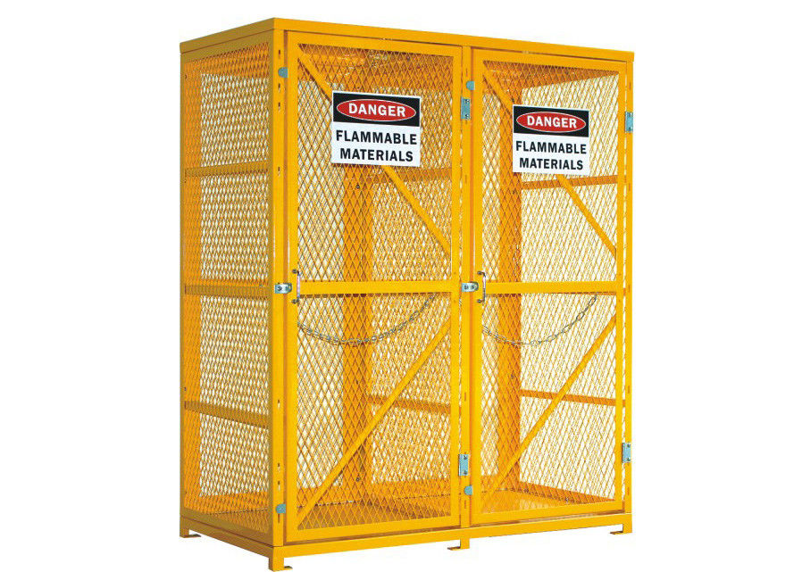 72&quot; Mesh Lpg Cylinder Storage Cabinet 65” Tall Safety Cages For Gas Bottles supplier