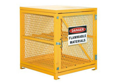 Steel Gas Cylinder Storage Cages , Lpg Gas Bottle Storage Cages 139 LBS Weight supplier