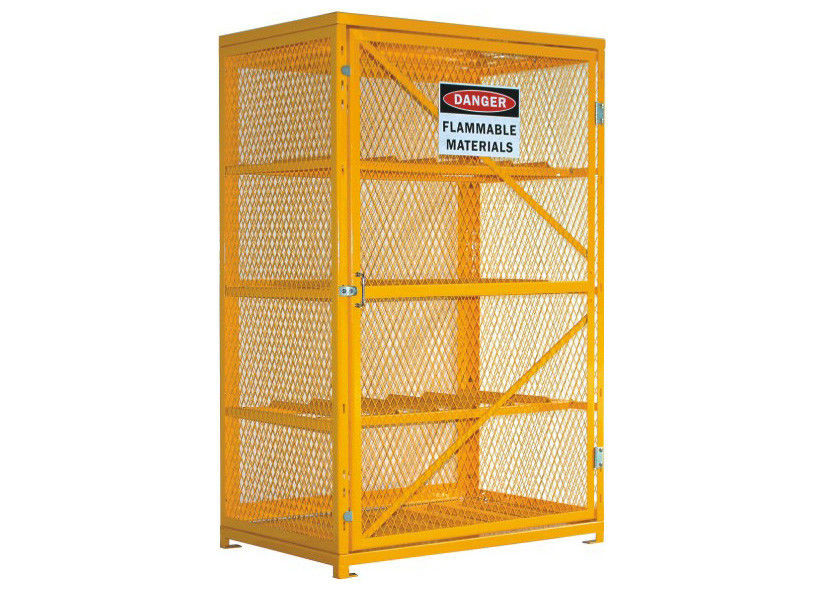 46” Wide 12  Cylinder Storage Cabinet Propane Tank Cage Steel Top And Bottom supplier