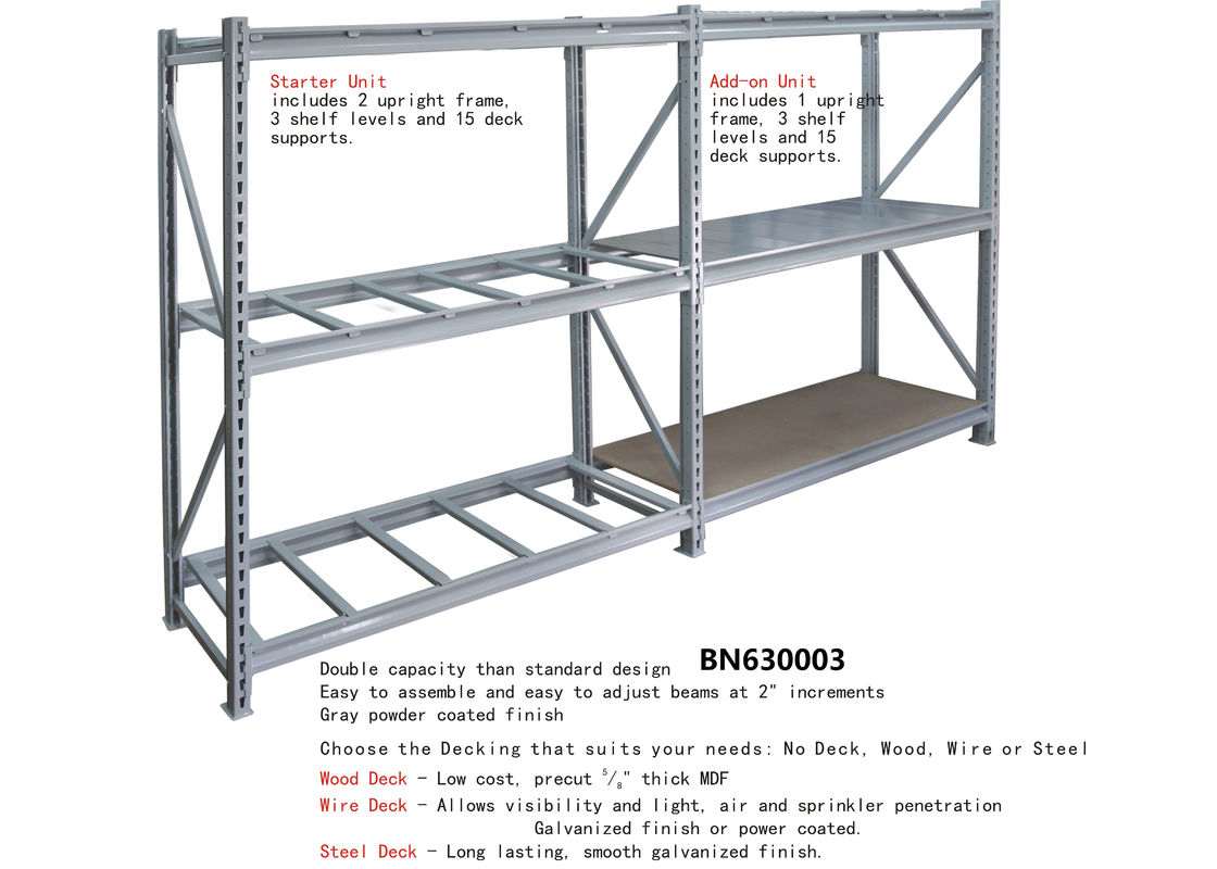 Extra Heavy Duty Steel Storage Racks Metal Basement Shelving 3800 Pounds Capacity supplier