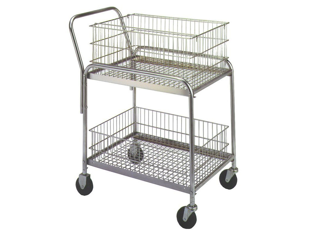 33"L X 20"W X 37-1/2" Rolling Mail Cart 200 Lb Load Capacity Removable Baskets supplier
