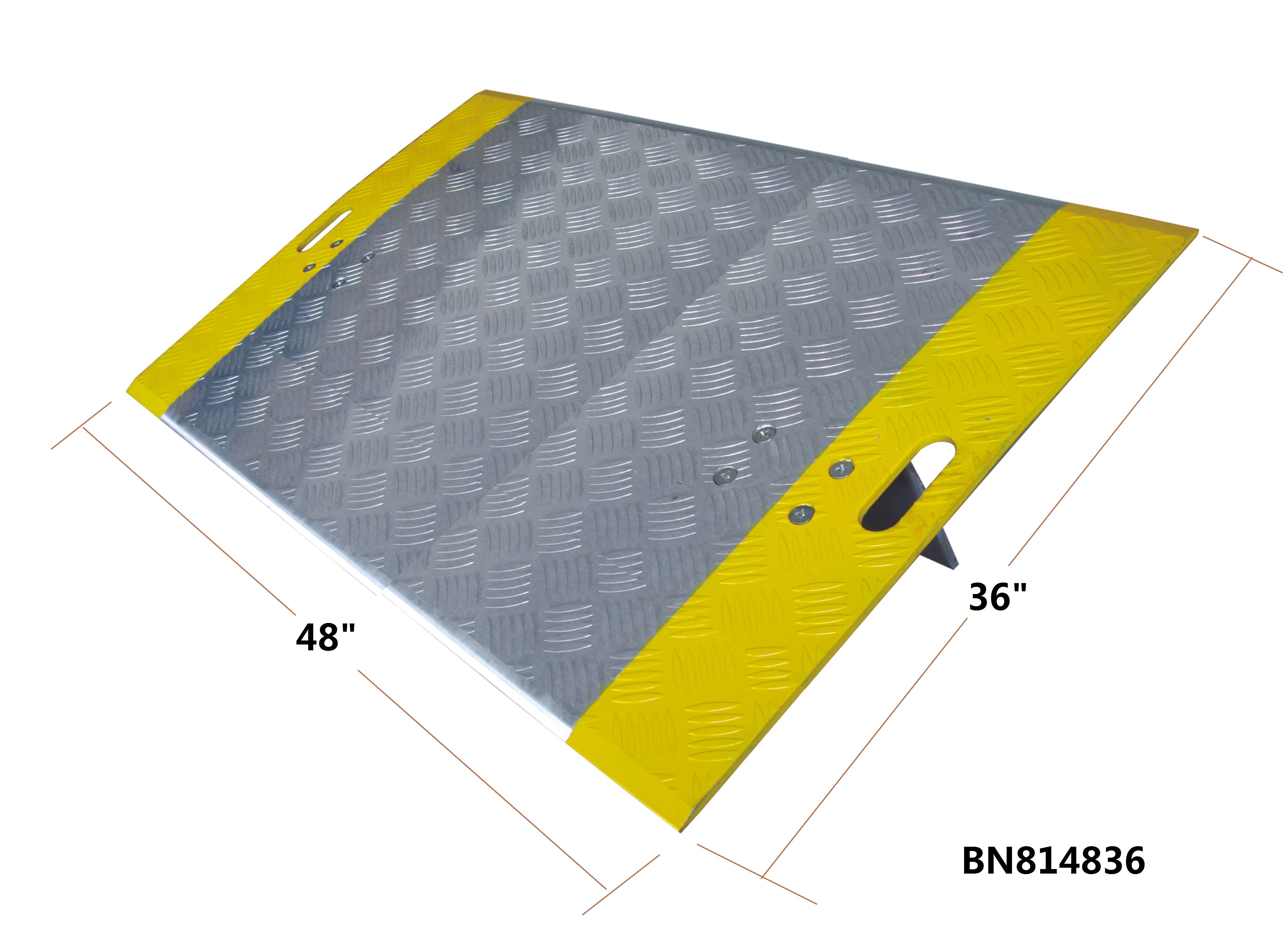 Rugged Lightweight Loading Dock Plates , Warehouse Dock Plates With Cut